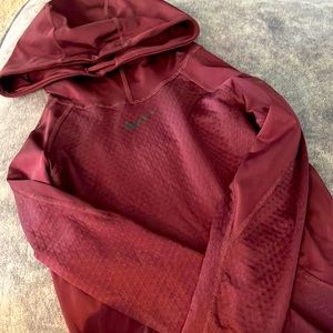 Nike Pro hyper warm long sleeve activewear with hood. Gently used.